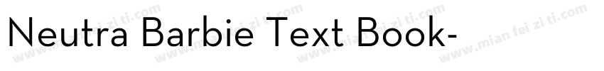 Neutra Barbie Text Book字体转换
